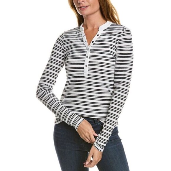 Chaser Henley Shirt Womens Extra Small‎ Linen Blend XS New - Picture 1 of 7